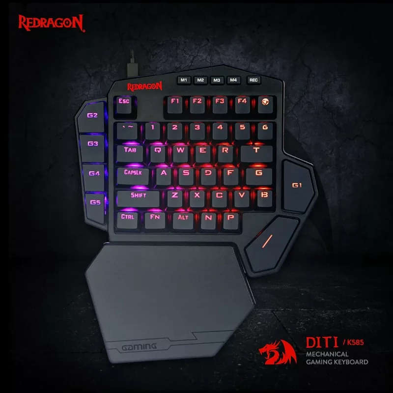 Redragon K585 DITI Elite Pro One-Handed RGB Wireless Mechanical Gaming Keyboard