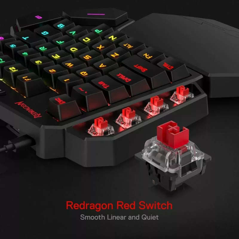 Redragon K585 DITI Elite Pro One-Handed RGB Wireless Mechanical Gaming Keyboard