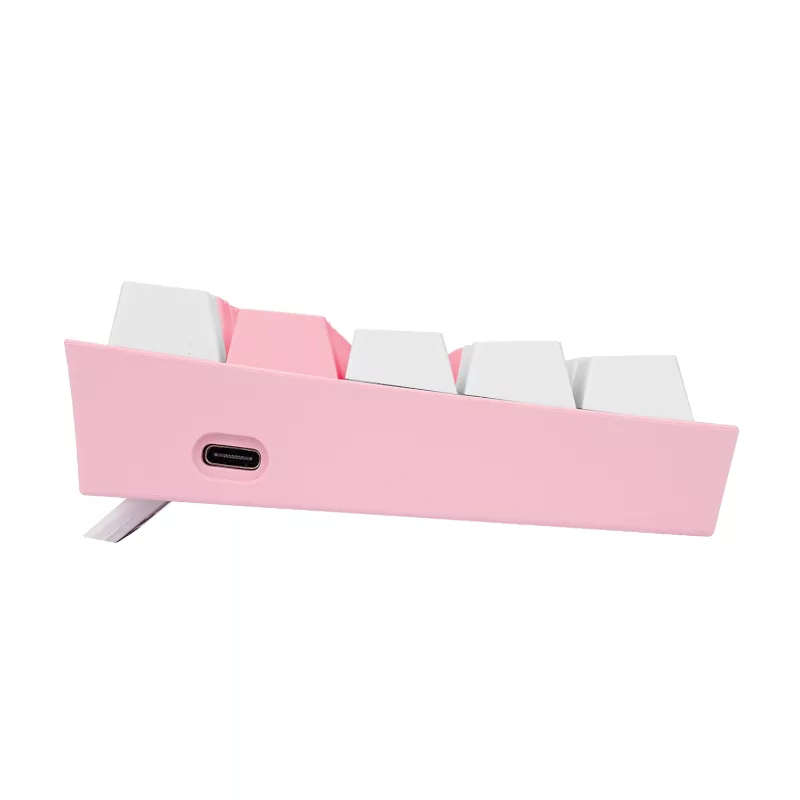 Redragon Fizz Pro RGB 61 Key Mechanical Wireless Gaming Keyboard - Pink/White