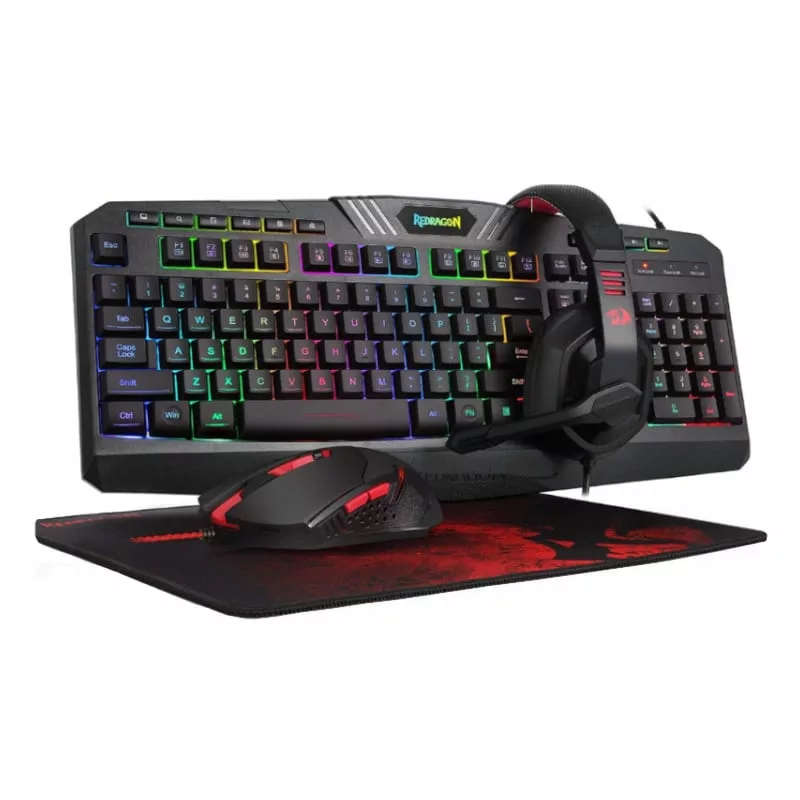 Redragon RD-S101-BA-2 Gaming Combo Mouse Mouse Pad and Headset Keyboard