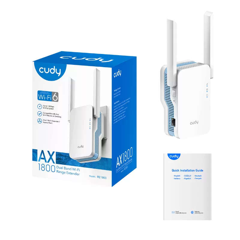 Cudy AC1200 Wi-Fi Range Extender Wall Plug