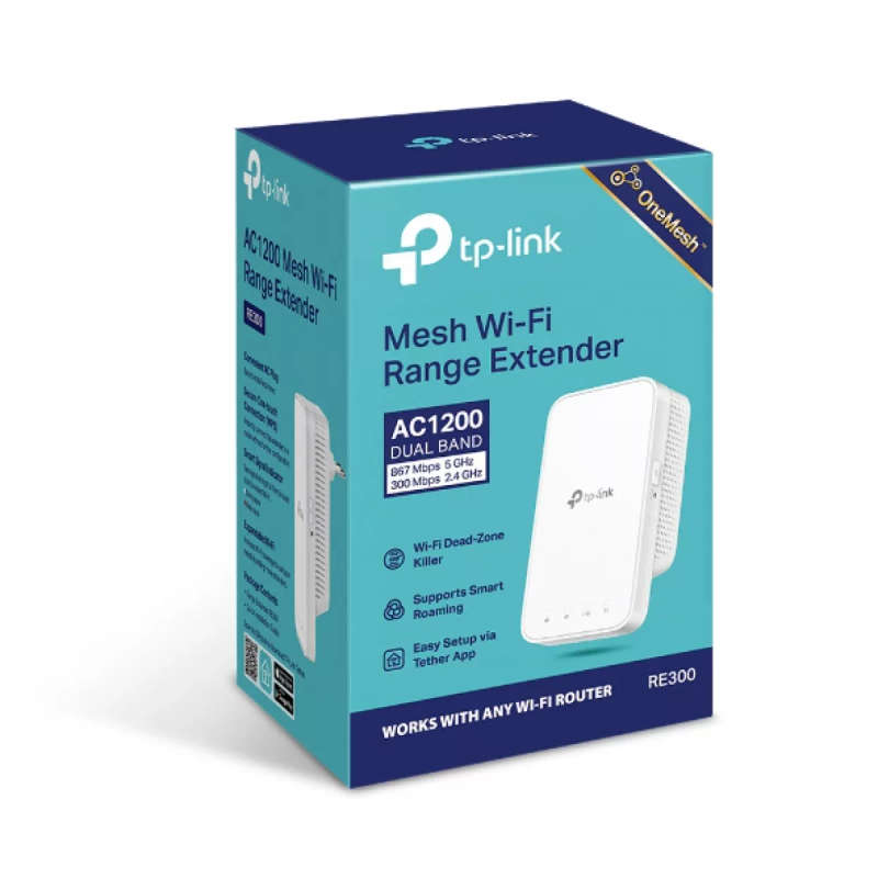 TP-Link RE300 AC1200 Mesh Wi-Fi 5 Range Extender