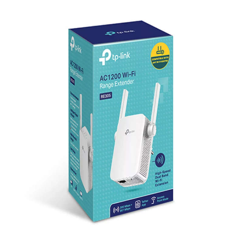 TP-Link RE305 AC1200 Wi-Fi 5 Range Extender White 10/100 Mbits
