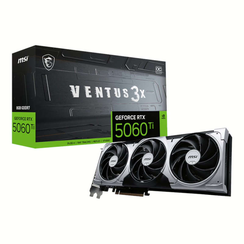 MSI GeForce RTX 5060 Ti VENTUS 3X OC PLUS 16GB GDDR7 Graphics Card