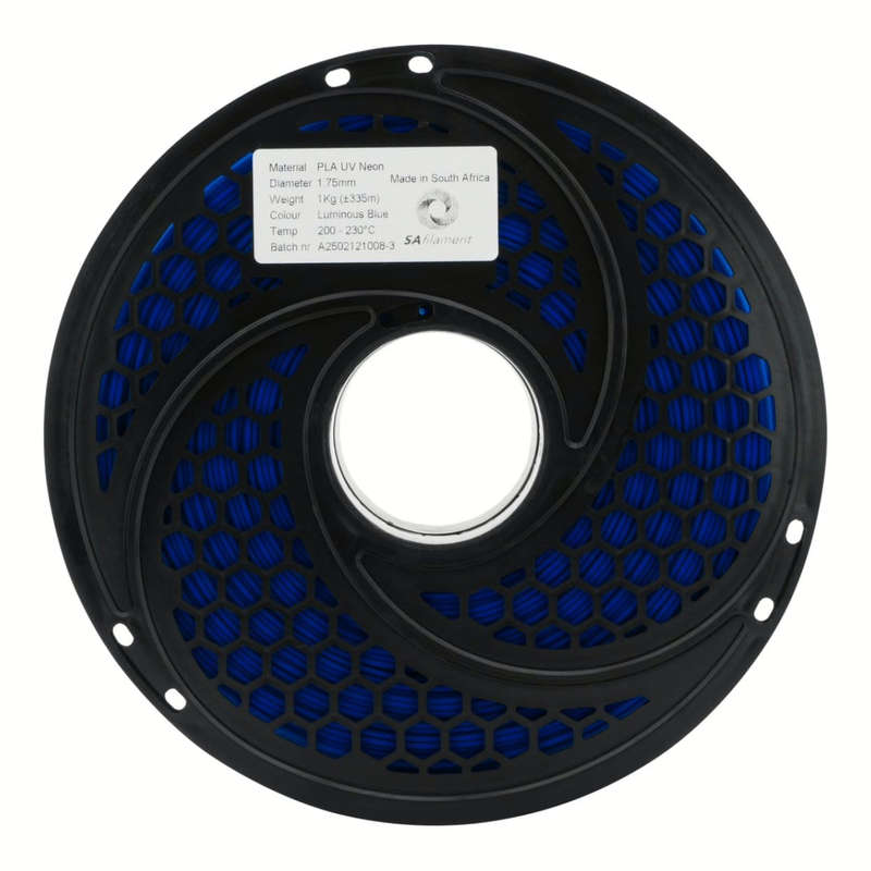 SA Filament PLA UV Neon Filament 1Kg - Luminous Blue