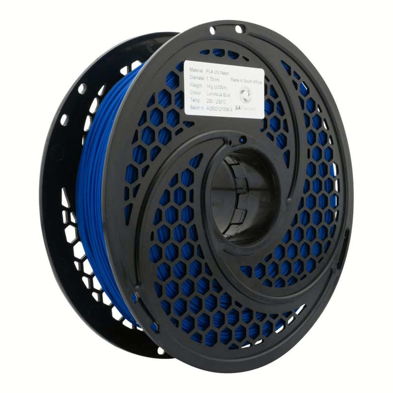 SA Filament PLA UV Neon Filament 1Kg - Luminous Blue