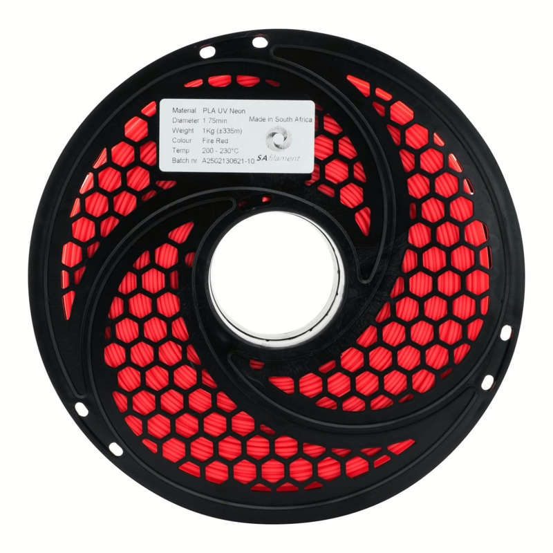 SA Filament PLA UV Neon Filament 1Kg - Fire Red