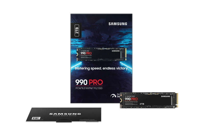 SAMSUNG MZ-V9P2T0BW 990 PRO 2 TB NVMe SSD - Read Speed up to 7450 MB/s; Write Speed to up 6900 MB...