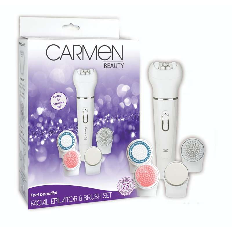CARMEN FACIAL EPILATOR & BRUSH SET