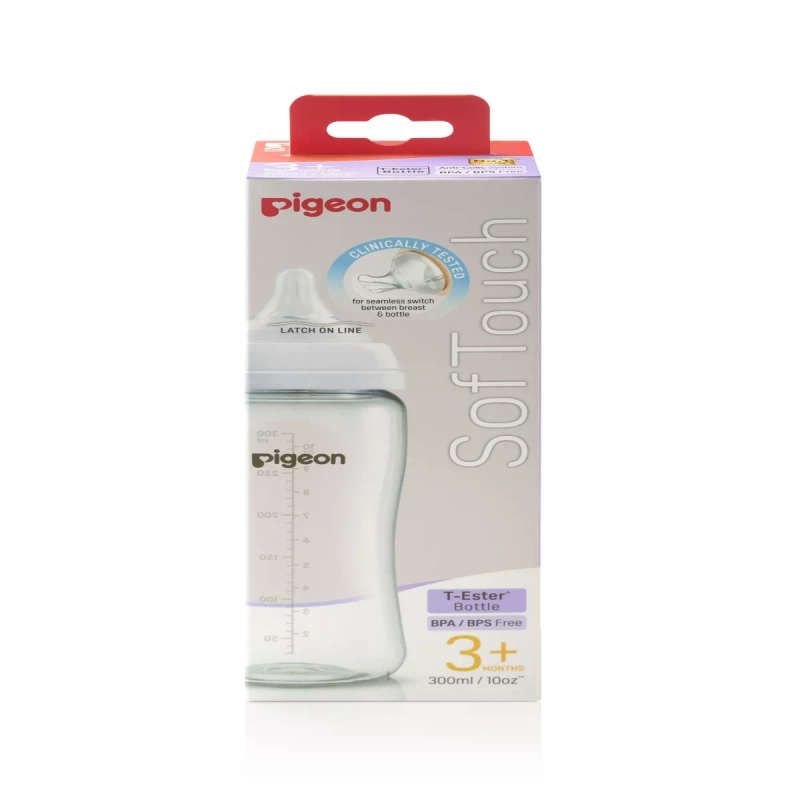 Pigeon - SOFTOUCH 3 NURSING BTTLE T-ESTER 300ML LOGO