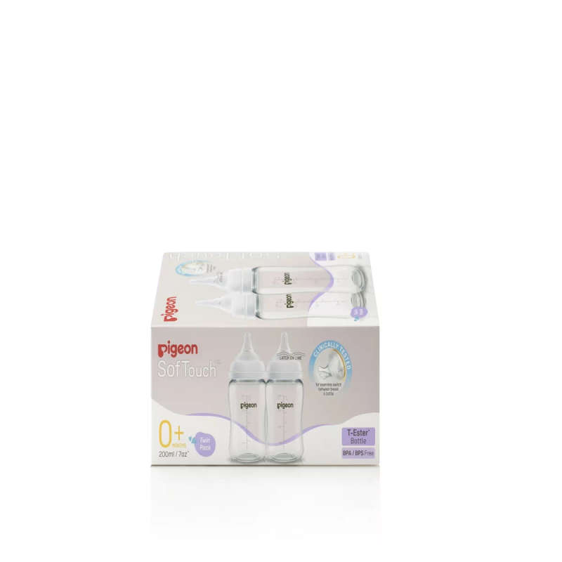 Pigeon - 2 PACK SOFTOUCH 3 BOTTLE T-ESTER 200ML (SS)