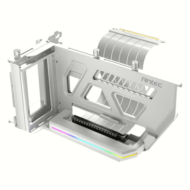 Antec SHIFT ARGB Vertical GPU Bracket with PCIe 4.0 Riser Cable  White