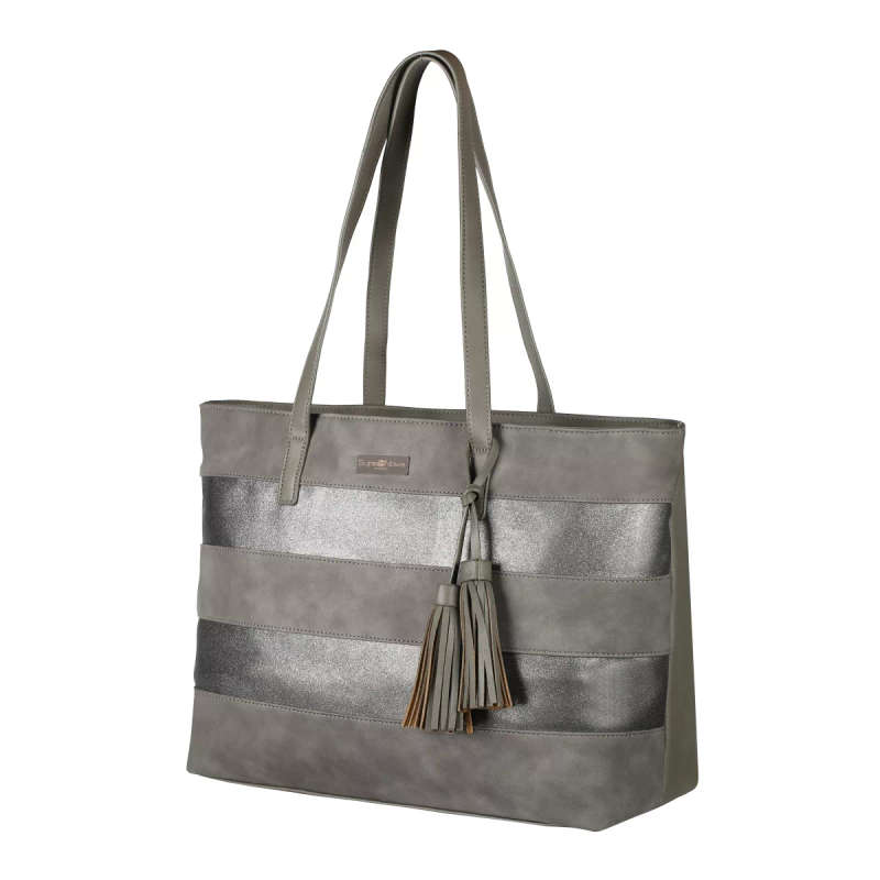 SupaNova Tassles Ladies Laptop Bag Dk Grey