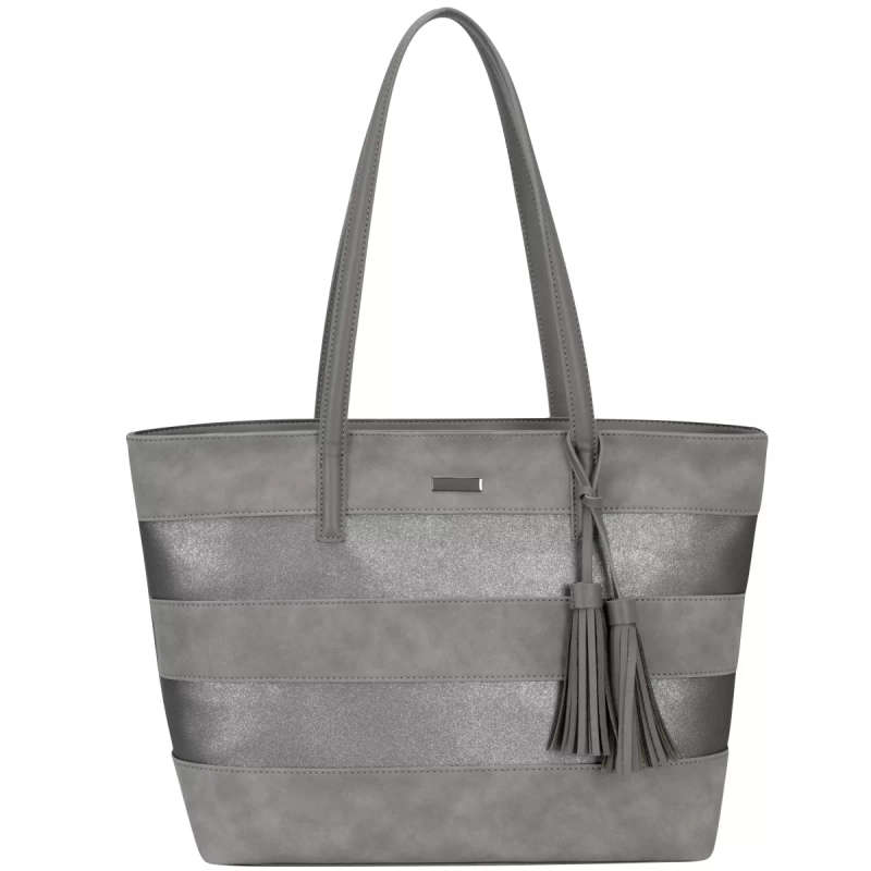 SupaNova Tassles Ladies Laptop Bag Dk Grey