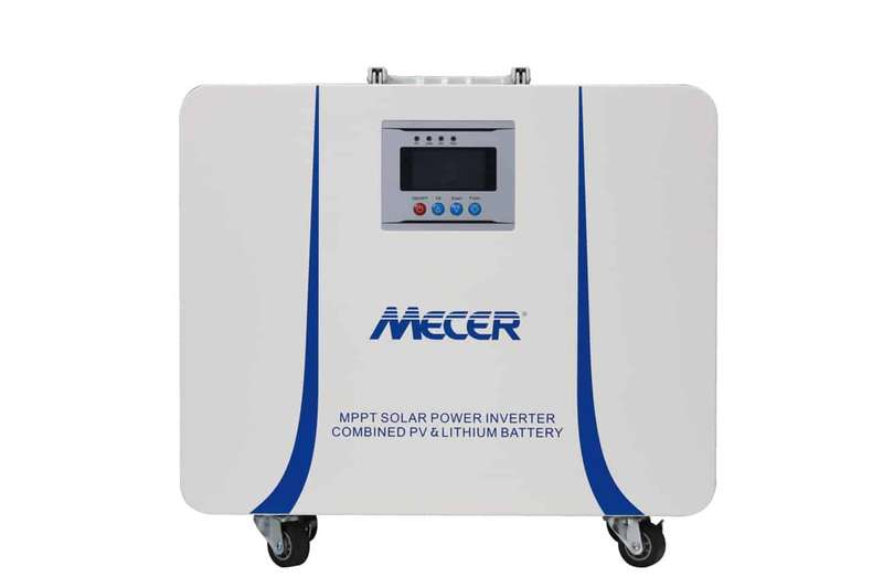 Mecer 1kVA 1kW Lithium Battery Inverter Trolley with 50Ah Lithium-ion Battery and 820W MPPT Contr...