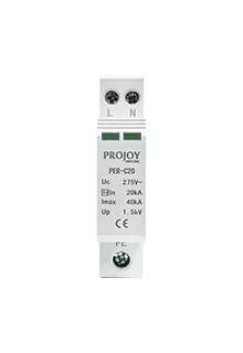 PROJOY Surge Protection Device Single Phase AC 275V 40KA Type 1+2