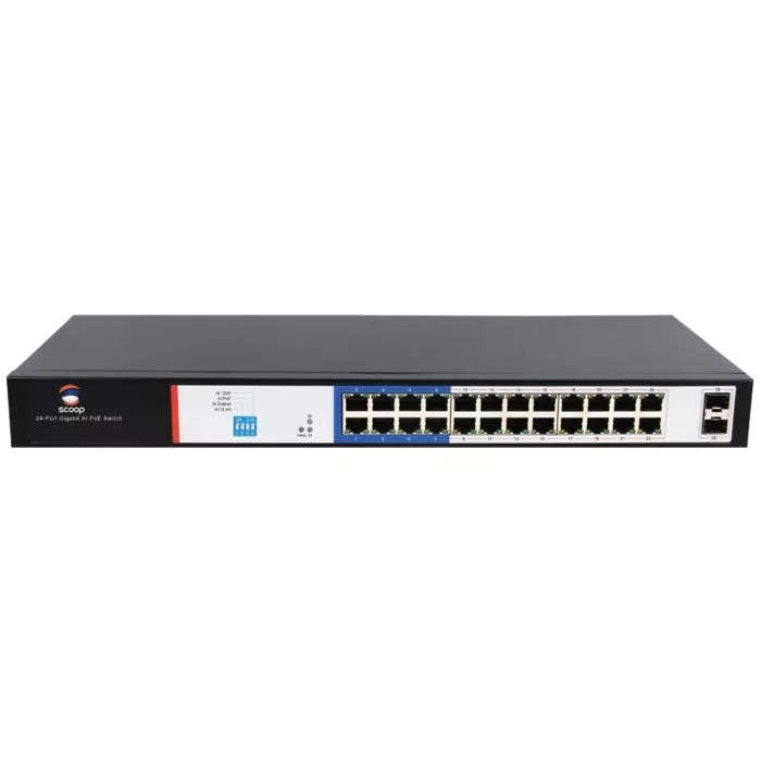 Scoop 24-port 250W 2x SFP Gigabit AI PoE Network Switch