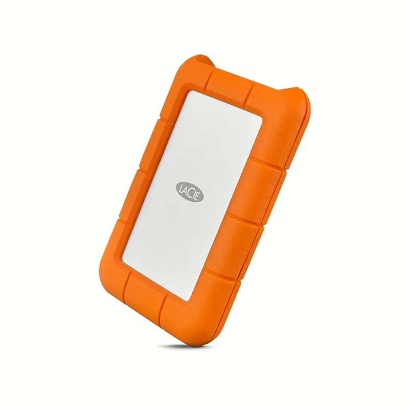 LaCie Rugged USB-C 1TB Orange and Silver External Hard Drive
