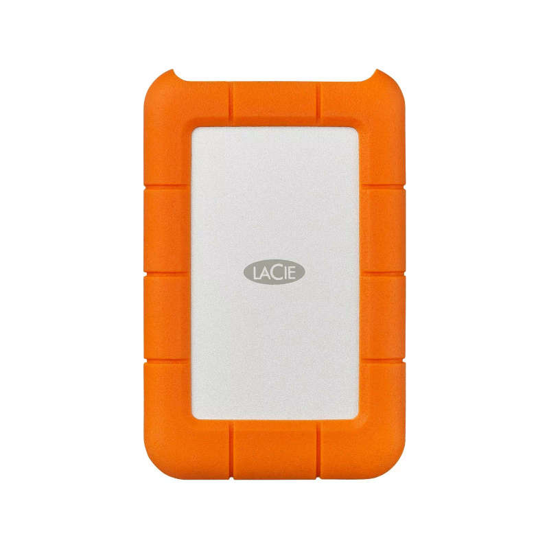 LaCie Rugged USB-C 5TB Grey and Yellow External Hard Drive