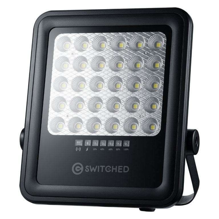 Switched Urban Pro Series 100W Floodlight with Solar Panel and Remote