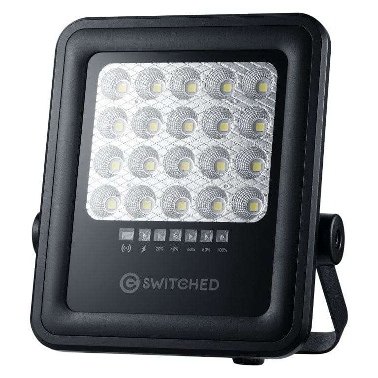 Switched Urban Pro Series 50W Floodlight with Solar Panel and Remote