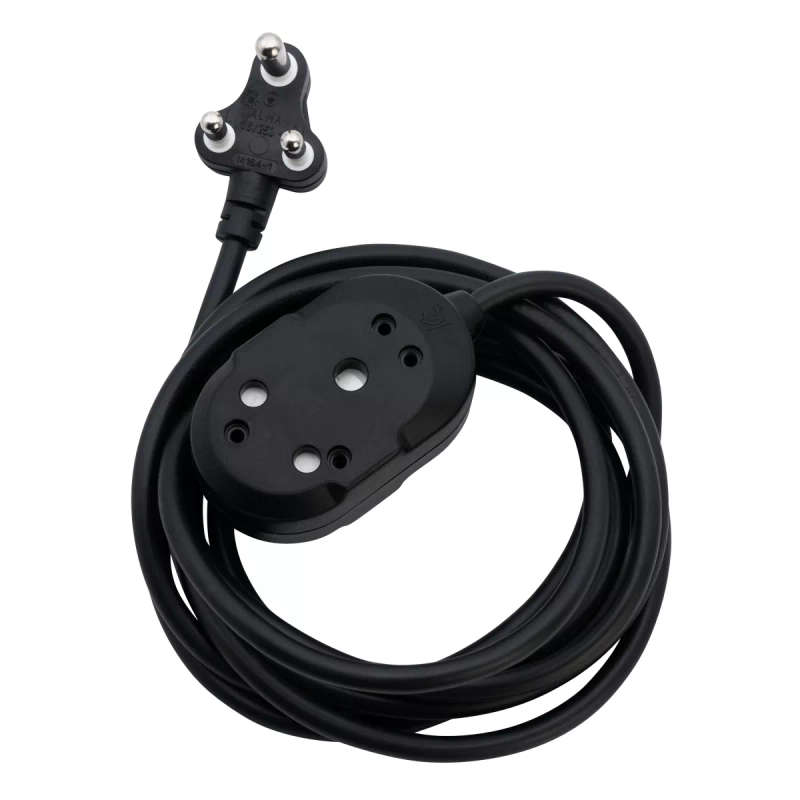Switched Basics 10m Heavy Duty BTB Extension Cable 2 x 16A Socket - Black