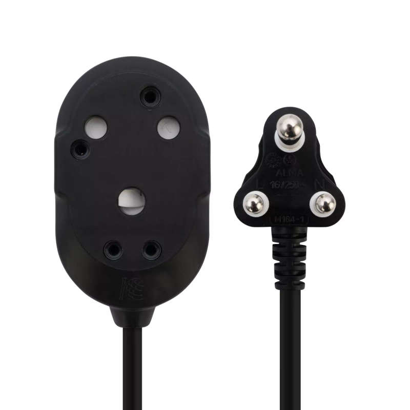 Switched Basics 20m Heavy Duty BTB Extension Cable 2 x 16A Socket - Black