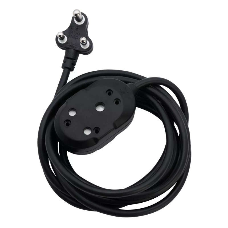 Switched Basics 20m Heavy Duty BTB Extension Cable 2 x 16A Socket - Black
