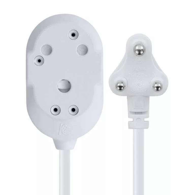 Switched Basics 20m Heavy Duty BTB Extention Cable 2 x 16A Socket - White