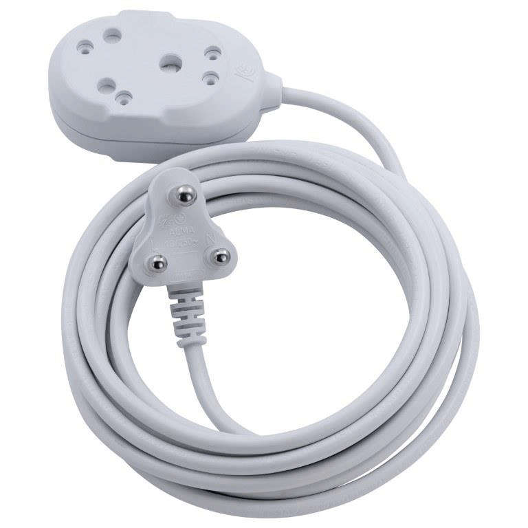 Switched Basics 20m Heavy Duty BTB Extention Cable 2 x 16A Socket - White