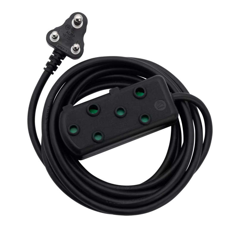 Switched Basics 10m Heavy Duty SBS Extention Cable 2 x 16A Socket - Black