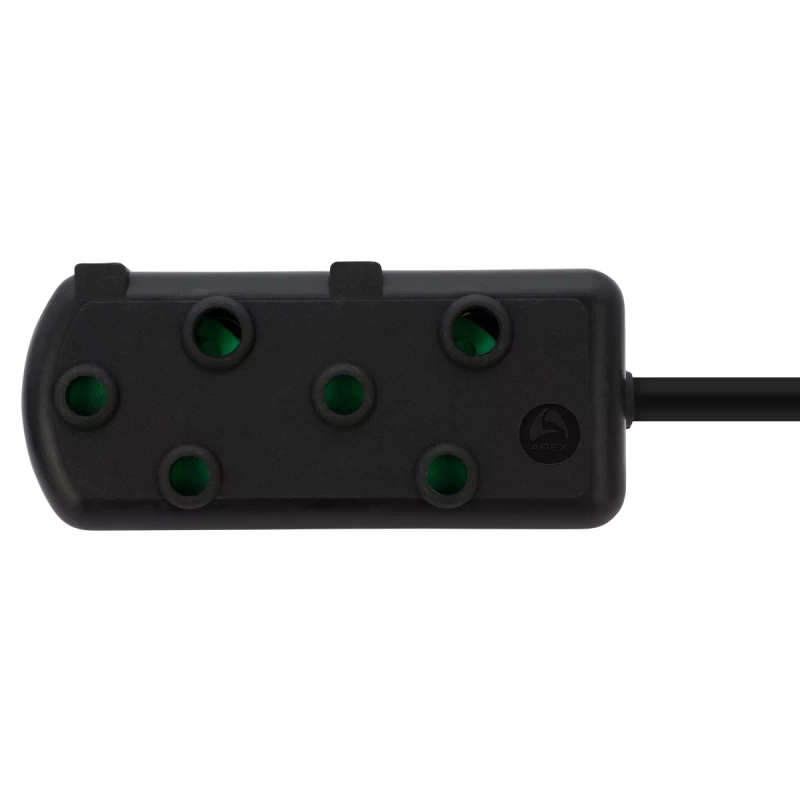 Switched Basics 20m Heavy Duty SBS Extention Cable 2 x 16A Socket - Black