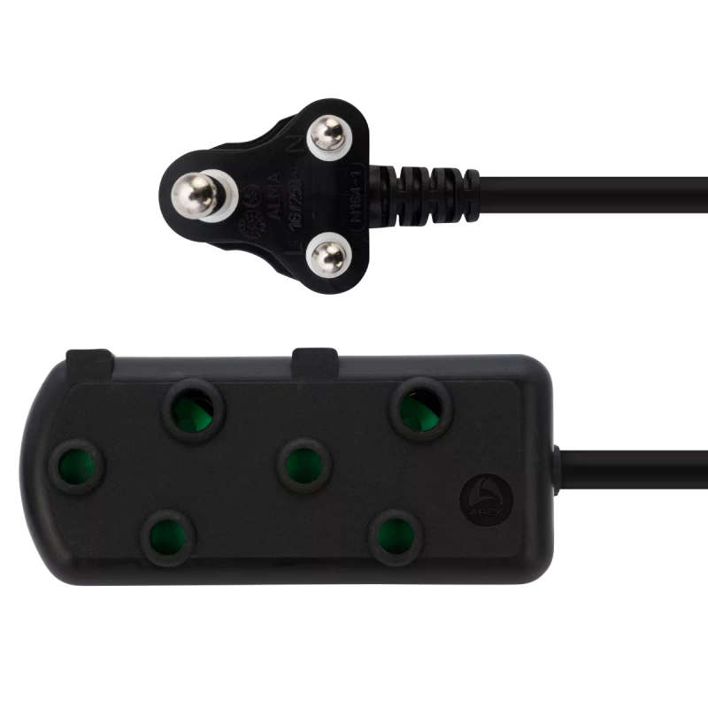 Switched Basics 20m Heavy Duty SBS Extention Cable 2 x 16A Socket - Black