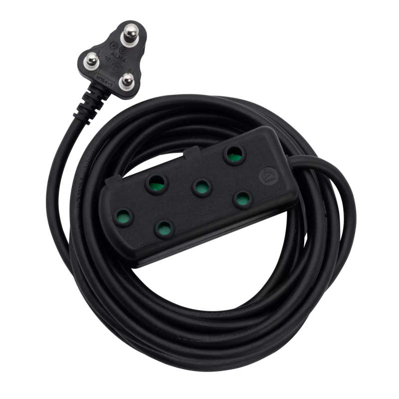 Switched Basics 20m Heavy Duty SBS Extention Cable 2 x 16A Socket - Black
