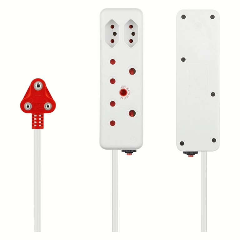 Switched 4-way Medium Surge Protection Multiplug with 5m Cord