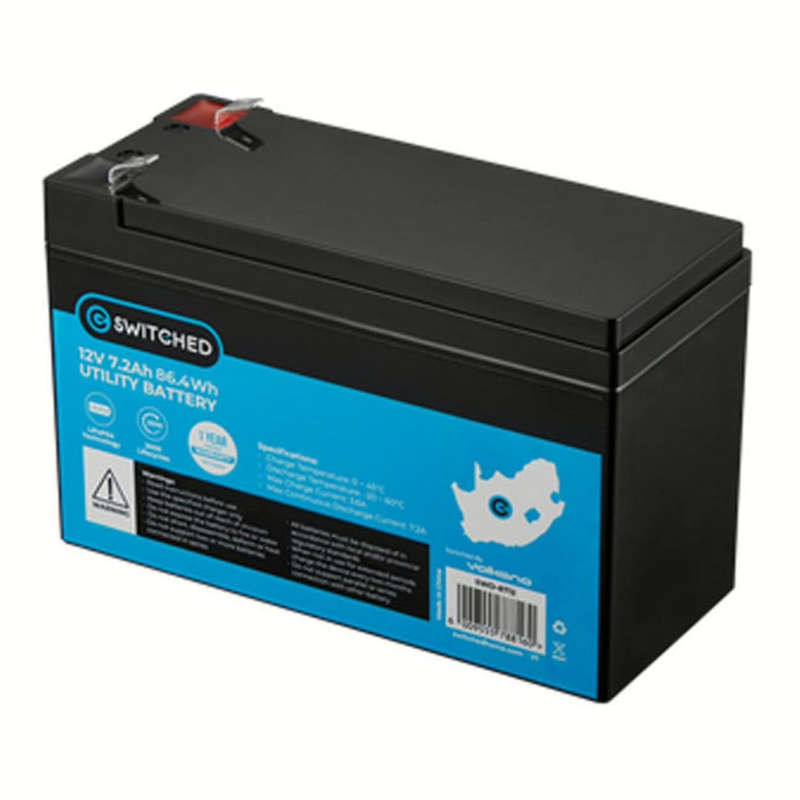 Switched LifePo4 7.2Ah 12V Battery