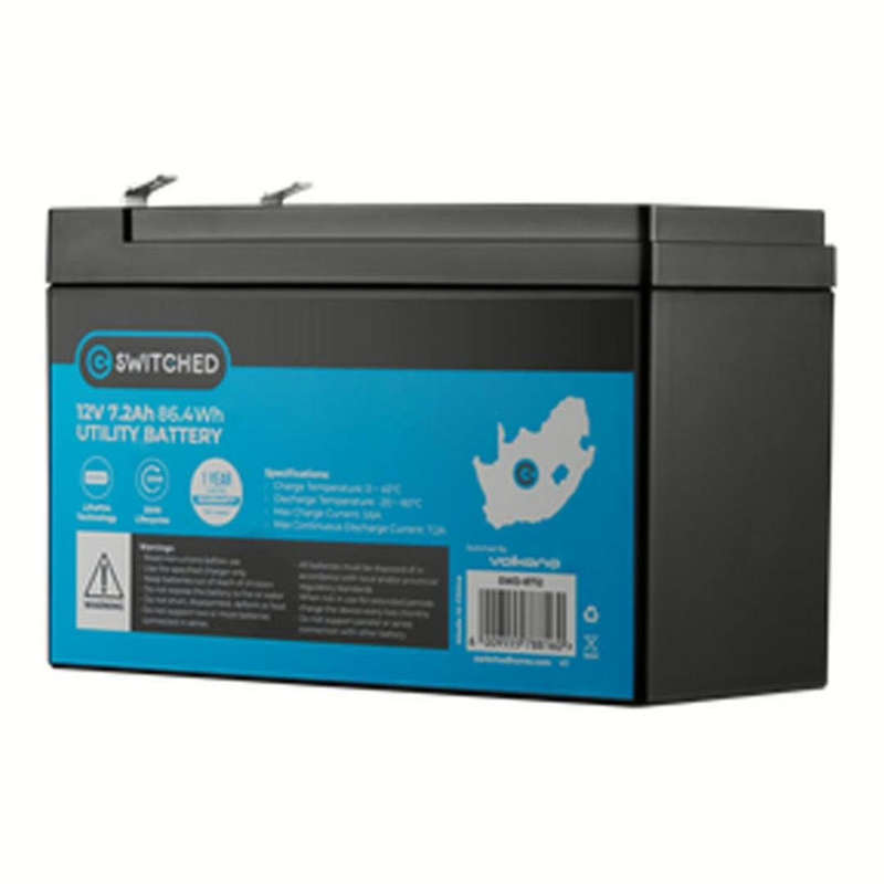 Switched LifePo4 7.2Ah 12V Battery