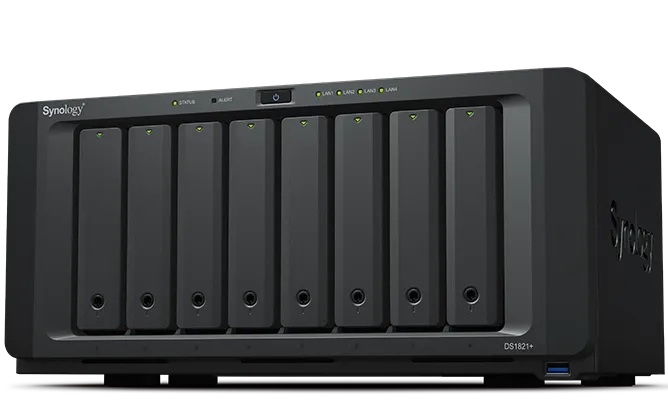 DiskStation 8 Bay NAS (Up to 18 Bay) AMD Ryzen V1500B; 4GB DDR4 ECC SO-DIMM; 4x GbE; 4xUSB3.1; 2x...