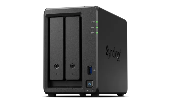 DiskStation 2 Bay NAS (up to 7-bay); 2 Core; 2GB DDR4 RAM (upgragable to 32 GB)1 USB 3.0
