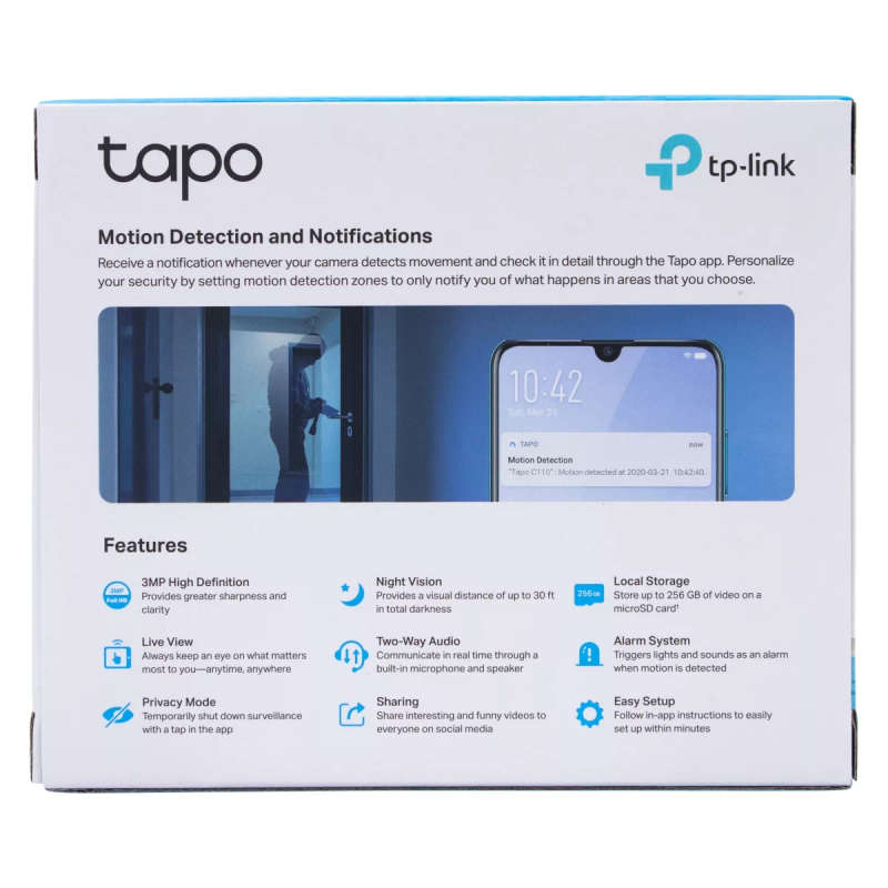 TP-Link Tapo C110 3MP Home Security Wi-Fi Camera