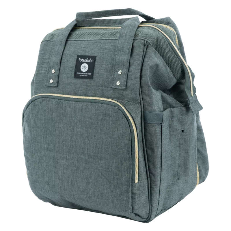 Totes Babe Alma Convertible Diaper Backpack Dark Grey