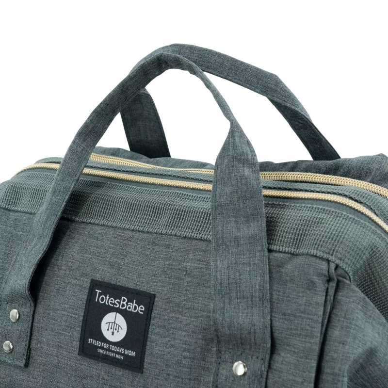 Totes Babe Alma Convertible Diaper Backpack Dark Grey