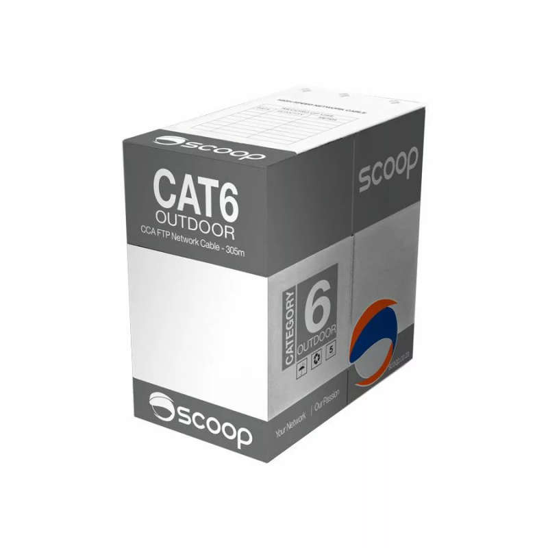 Scoop CAT6 FTP CCA Outdoor Box Cable 305m