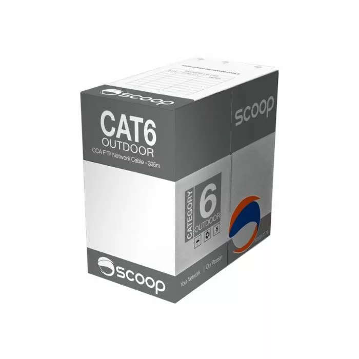 Scoop CAT6 FTP CCA Outdoor Box Cable 305m