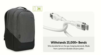 Targus Cypress Eco Backpack 15.6 with USB-C To USB-C 240W Charging Cable