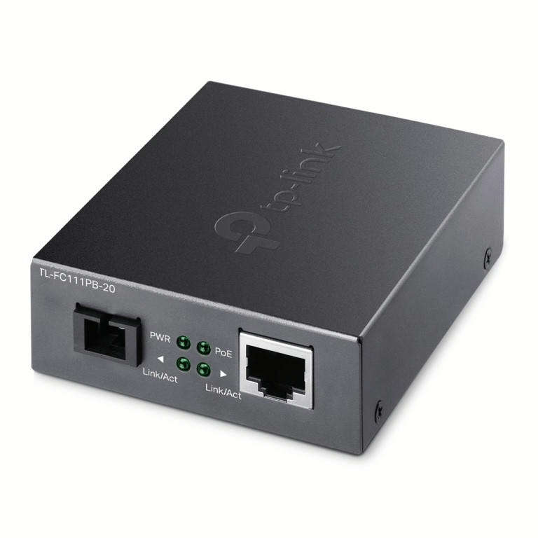TP-Link TL-FC111PB-20 WDM Media Converter with 1-Port PoE