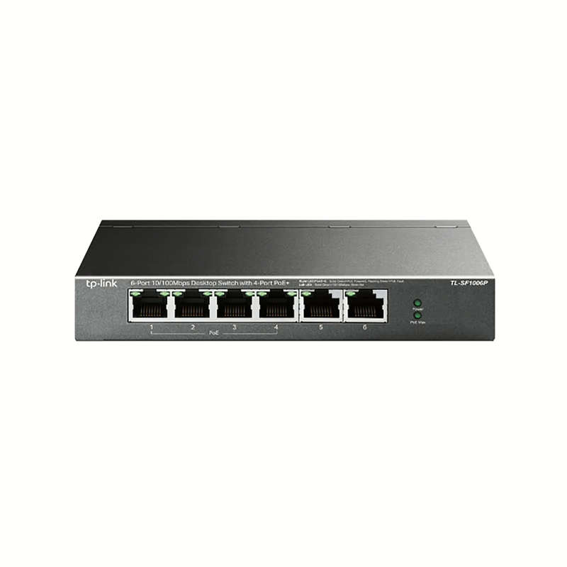 TP-Link TL-SF1006P Network Switch Fast Ethernet (10/100) Power over (PoE) Black