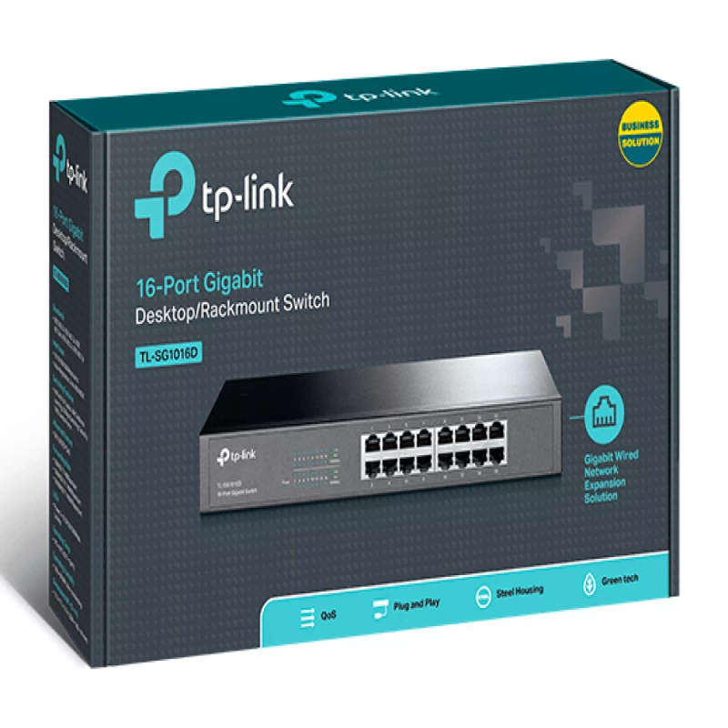 TP-Link TL-SG1016D 16-port GbE Unmanaged Network Switch