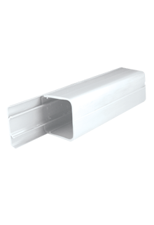 100x75mm White PVC Trunking, 3m length