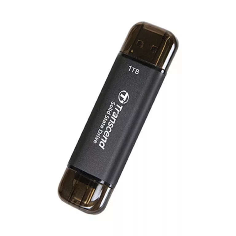 Transcend ESD310C 1TB Dual USB Portable SSD Black